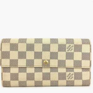 LOUIS VUITTON DAMIER AZUR SARAH LONG BIFOLD WALLET